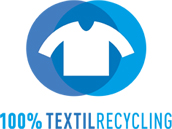 100 % Textilrecycling Respect Textil Logo 100 % Textilrecycling