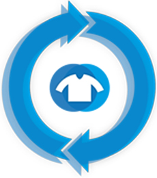 100 % Textilrecycling RE TEXTIL Logo 100 % Textilrecycling